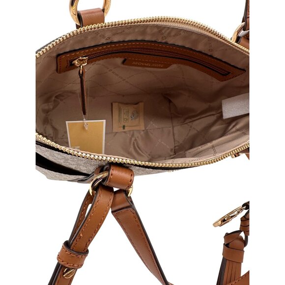 Michael Kors Sullivan Tote Bag  Vanilla Acorn Chic Convertible Style Logo Tassel - Picture 11 of 12